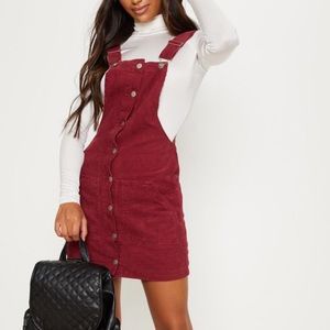 Burgundy Cord Pinafore♥️